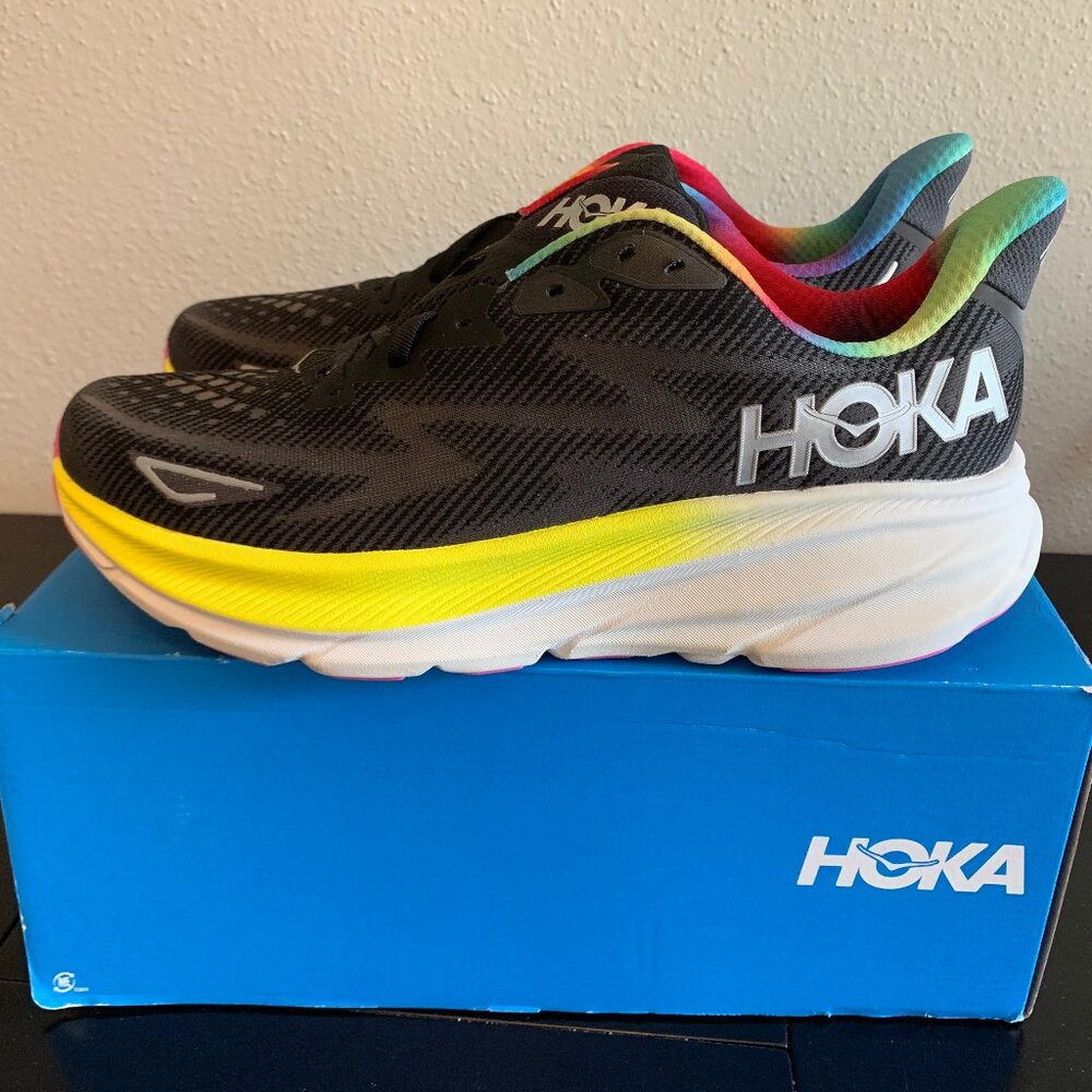 Hoka One One Mens Clifton 9 1127895 BAAB Running Shoes Sneakers Size 13 D